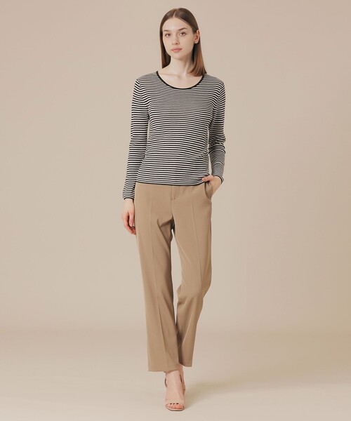 MACKINTOSH LONDON(マッキントッシュ ロンドン)の「【SUPER FINE LAB.】メルテッドサウラコットンクルーネックプルオーバー(ニット/セーター・レディース・ブラック/ネイビー/チャコールグレー/オフホワイト・38)」の7枚目の写真