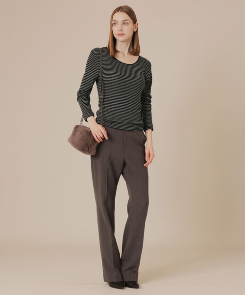 MACKINTOSH LONDON(マッキントッシュ ロンドン)の「【SUPER FINE LAB.】メルテッドサウラコットンクルーネックプルオーバー(ニット/セーター・レディース・ブラック/ネイビー/チャコールグレー/オフホワイト・38)」の9枚目の写真