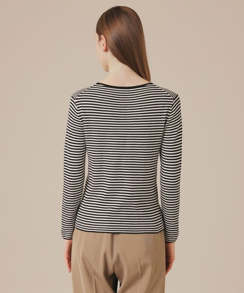 MACKINTOSH LONDON(マッキントッシュ ロンドン)の「【SUPER FINE LAB.】メルテッドサウラコットンクルーネックプルオーバー(ニット/セーター・レディース・ブラック/ネイビー/チャコールグレー/オフホワイト・38)」の12枚目の写真