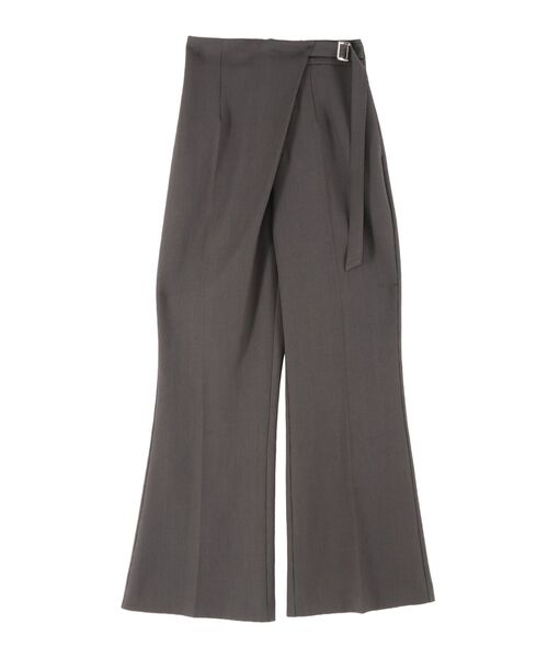 LAGUNAMOON（ラグナムーン）の「ウエストアシンメトリーセミフレアパンツ（その他パンツ・レディース・チャコールグレー/アイボリー・SMALL/MEDIUM）」の3枚目の写真