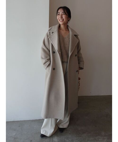 LAGUNAMOON（ラグナムーン）の「ウエストアシンメトリーセミフレアパンツ（その他パンツ・レディース・チャコールグレー/アイボリー・SMALL/MEDIUM）」の9枚目の写真