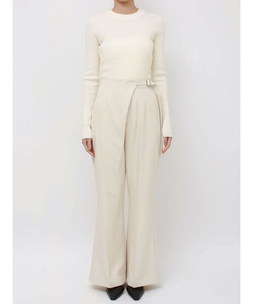 LAGUNAMOON（ラグナムーン）の「ウエストアシンメトリーセミフレアパンツ（その他パンツ・レディース・チャコールグレー/アイボリー・SMALL/MEDIUM）」の19枚目の写真