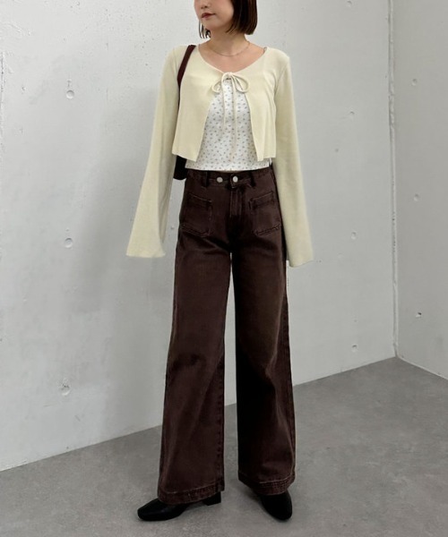 archives（アルシーヴ）の「起毛カットリブＣＤ×花柄キャミＳＥＴ（アンサンブル・レディース・アイボリー/グレー/ブラウン・MEDIUM）」の19枚目の写真