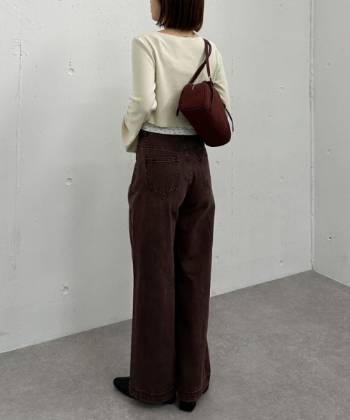 archives（アルシーヴ）の「起毛カットリブＣＤ×花柄キャミＳＥＴ（アンサンブル・レディース・アイボリー/グレー/ブラウン・MEDIUM）」の22枚目の写真