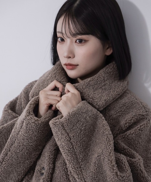 セール】【 2color 】テディボアボリュームショートブルゾン ／ teddy