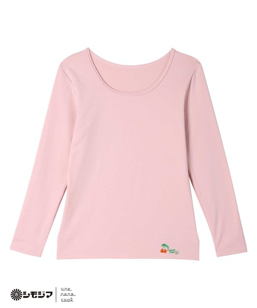 une nana cool（ウンナナクール）の「MADE WITH シモジマ 裏起毛　あったかシャツ（インナーウェア/肌着・レディース・ブラック/ピンク・L/M）」の11枚目の写真