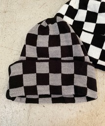 SPINNS | ニットキャップ/ブロックチェック/ユニセックス(ニットキャップ/ビーニー)