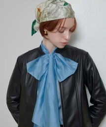 allureville | スタンドカラーレザーライダースジャケット(ライダースジャケット)