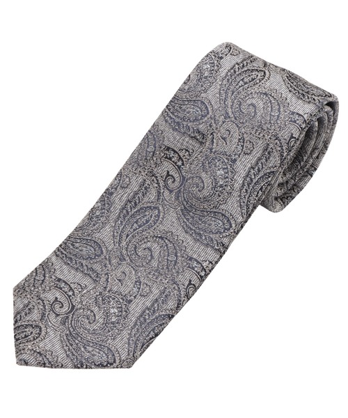 TOKYO SHIRTS（トウキョウシャツ）の「絹100% ベーシックネクタイ（ネクタイ・メンズ・グレー系2/カーキ/ネイビー系2/ネイビー系1/グレー系1/パープル/ベージュ/ネイビー系3/ネイビー系4・FREE）」の2枚目の写真