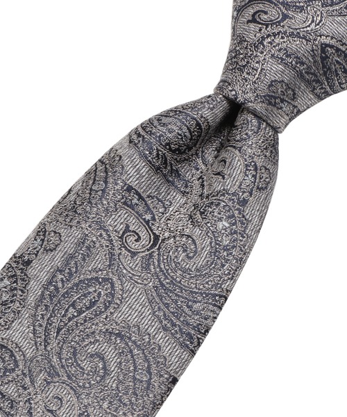 TOKYO SHIRTS（トウキョウシャツ）の「絹100% ベーシックネクタイ（ネクタイ・メンズ・グレー系2/カーキ/ネイビー系2/ネイビー系1/グレー系1/パープル/ベージュ/ネイビー系3/ネイビー系4・FREE）」の10枚目の写真