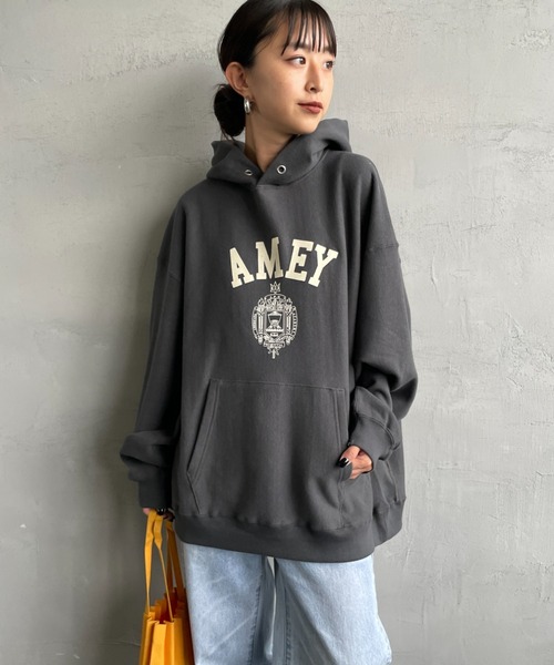 AMERICANA カレッジロゴプリント スウェットパーカー F ヘザーグレー AMERICANA パーカー 「Americana/アメリカーナ」 カレッジ