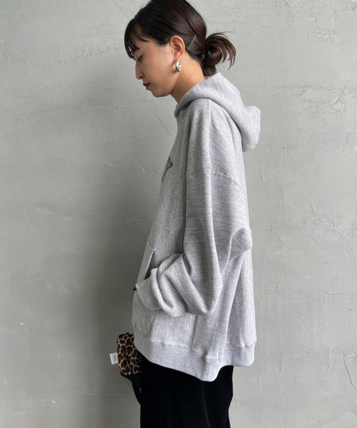 AMERICANA カレッジロゴプリント スウェットパーカー F ヘザーグレー Americana/アメリカーナ] カレッジプリント スウェット