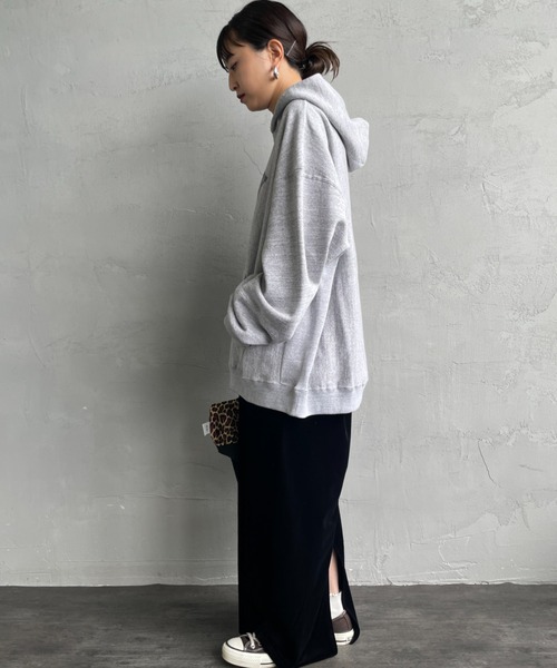 AMERICANA カレッジロゴプリント スウェットパーカー F ヘザーグレー AMERICANA パーカー 「Americana/アメリカーナ」 カレッジプリント