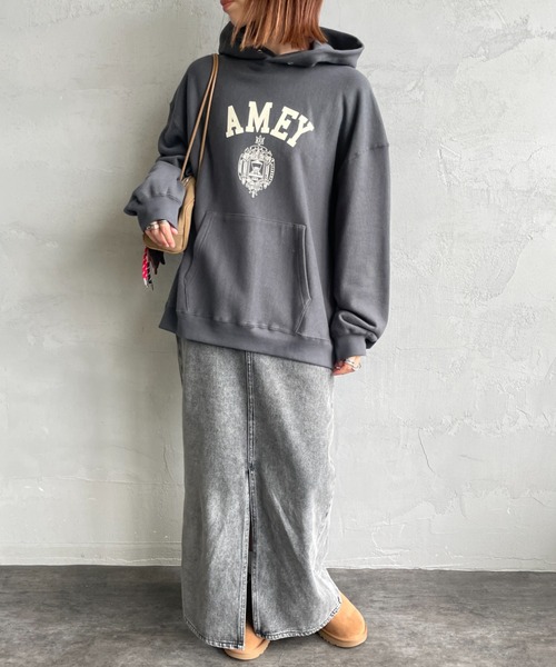 Americana/アメリカーナ] カレッジプリント スウェットフーディー