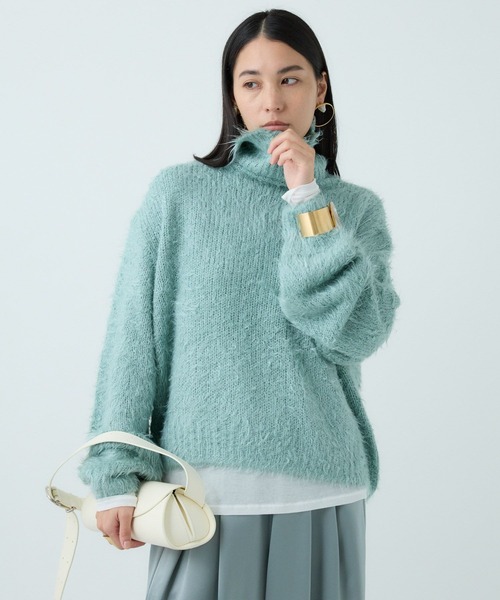 Chaos（カオス）の「Chaos(カオス)/シルファータートルニット（ニット/セーター・レディース・アイボリー/ミント・FREE）」の21枚目の写真