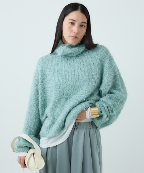 Chaos（カオス）の「Chaos(カオス)/シルファータートルニット（ニット/セーター・レディース・アイボリー/ミント・FREE）」の19枚目の写真