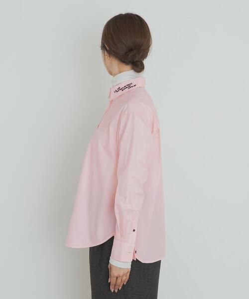 URBAN RESEARCH DOORS（アーバンリサーチドアーズ）の「衿ロゴ刺繍カラーシャツ（シャツ/ブラウス・レディース・ピンク/ブルー・MEDIUM）」の22枚目の写真