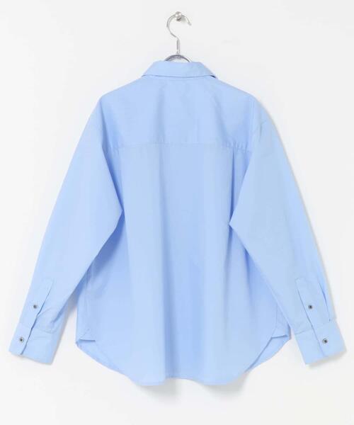 URBAN RESEARCH DOORS（アーバンリサーチドアーズ）の「衿ロゴ刺繍カラーシャツ（シャツ/ブラウス・レディース・ピンク/ブルー・MEDIUM）」の10枚目の写真