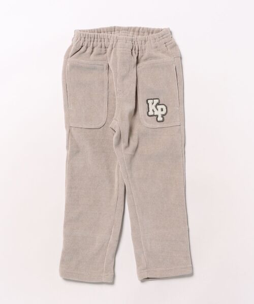 KP(ケーピー)の「裾ボーダー折り返し ライトニットコールパンツ(その他パンツ・キッズ・ダークブラウン/ベージュ/ネイビー・80cm/100cm/90cm)」の2枚目の写真