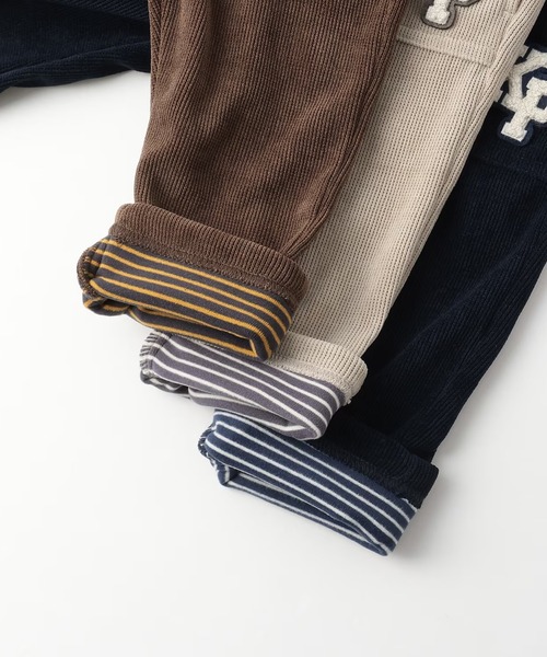 KP(ケーピー)の「裾ボーダー折り返し ライトニットコールパンツ(その他パンツ・キッズ・ダークブラウン/ベージュ/ネイビー・80cm/100cm/90cm)」の10枚目の写真
