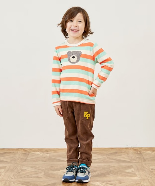 KP(ケーピー)の「裾ボーダー折り返し ライトニットコールパンツ(その他パンツ・キッズ・ダークブラウン/ベージュ/ネイビー・80cm/100cm/90cm)」の15枚目の写真