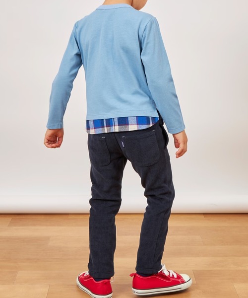 KP(ケーピー)の「裾ボーダー折り返し ライトニットコールパンツ(その他パンツ・キッズ・ダークブラウン/ベージュ/ネイビー・80cm/100cm/90cm)」の16枚目の写真