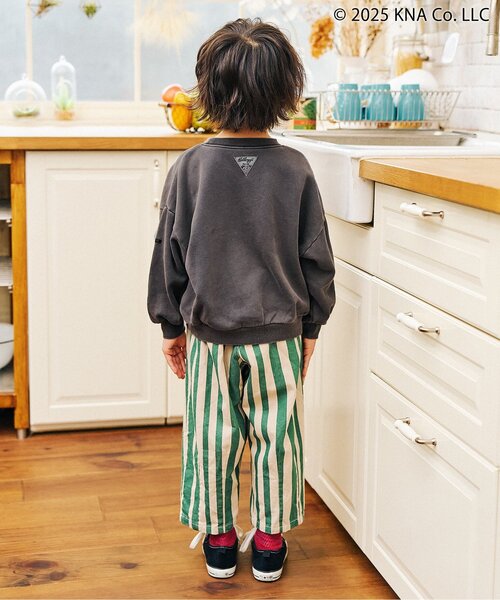 F.O.KIDS（エフオーキッズ）の「ケロッグ　ガーメントダイトレーナー（スウェット・キッズ・ターコイズブルー/レッド/キャメル/チャコール・80/90/100/110/120/130/140/150/160）」の6枚目の写真