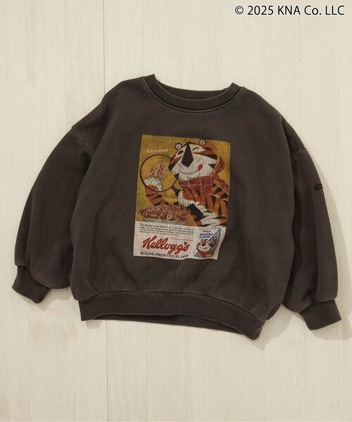 F.O.KIDS（エフオーキッズ）の「ケロッグ　ガーメントダイトレーナー（スウェット・キッズ・ターコイズブルー/レッド/キャメル/チャコール・80/90/100/110/120/130/140/150/160）」の8枚目の写真