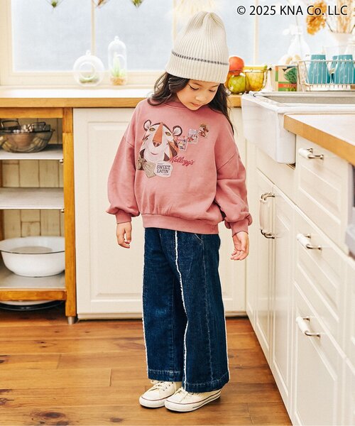 F.O.KIDS（エフオーキッズ）の「ケロッグ　ガーメントダイトレーナー（スウェット・キッズ・ターコイズブルー/レッド/キャメル/チャコール・80/90/100/110/120/130/140/150/160）」の9枚目の写真