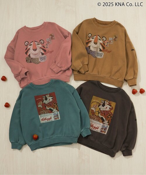 F.O.KIDS（エフオーキッズ）の「ケロッグ　ガーメントダイトレーナー（スウェット・キッズ・ターコイズブルー/レッド/キャメル/チャコール・80/90/100/110/120/130/140/150/160）」の15枚目の写真