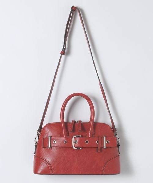 JEANASIS（ジーナシス）の「メタルミューズミニボストン/601798（ボストンバッグ・レディース・ブラック/レッド/ブラウン・FREE）」の14枚目の写真