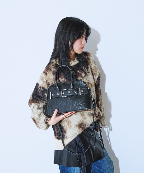 JEANASIS（ジーナシス）の「メタルミューズミニボストン/601798（ボストンバッグ・レディース・ブラック/レッド/ブラウン・FREE）」の21枚目の写真