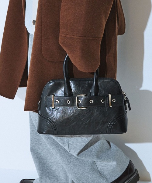 JEANASIS（ジーナシス）の「メタルミューズミニボストン/601798（ボストンバッグ・レディース・ブラック/レッド/ブラウン・FREE）」の20枚目の写真