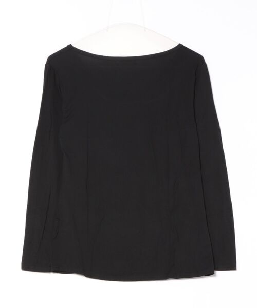 MARAI(マーライ)の「とろみボートネック 長袖Tシャツ カットソー(Tシャツ/カットソー・レディース・ブラウン/ホワイト/グレー/ブラック・XL/L)」の5枚目の写真