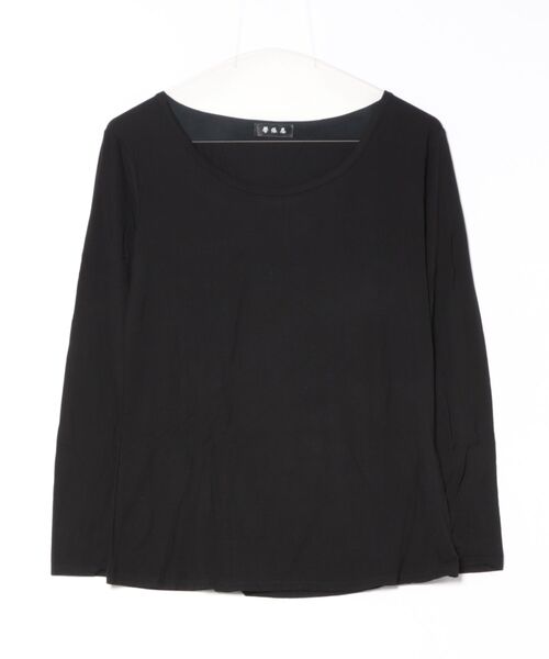MARAI(マーライ)の「とろみボートネック 長袖Tシャツ カットソー(Tシャツ/カットソー・レディース・ブラウン/ホワイト/グレー/ブラック・XL/L)」の12枚目の写真