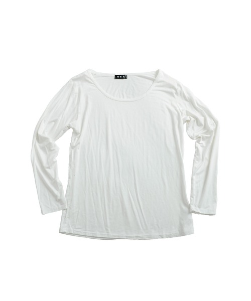 MARAI(マーライ)の「とろみボートネック 長袖Tシャツ カットソー(Tシャツ/カットソー・レディース・ブラウン/ホワイト/グレー/ブラック・XL/L)」の8枚目の写真