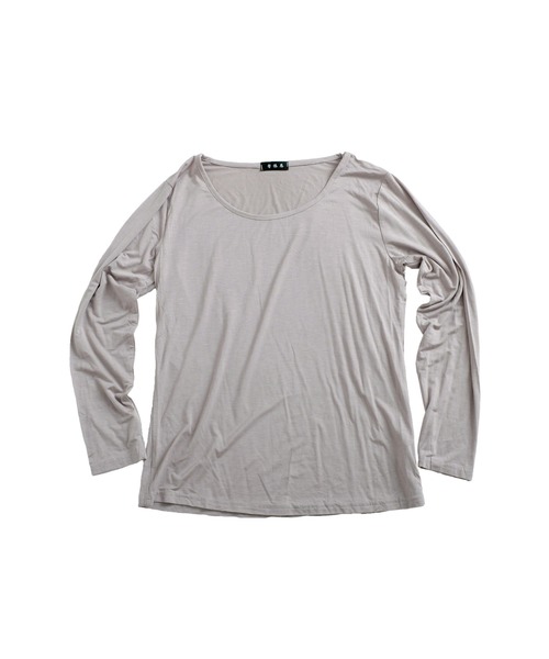 MARAI(マーライ)の「とろみボートネック 長袖Tシャツ カットソー(Tシャツ/カットソー・レディース・ブラウン/ホワイト/グレー/ブラック・XL/L)」の15枚目の写真