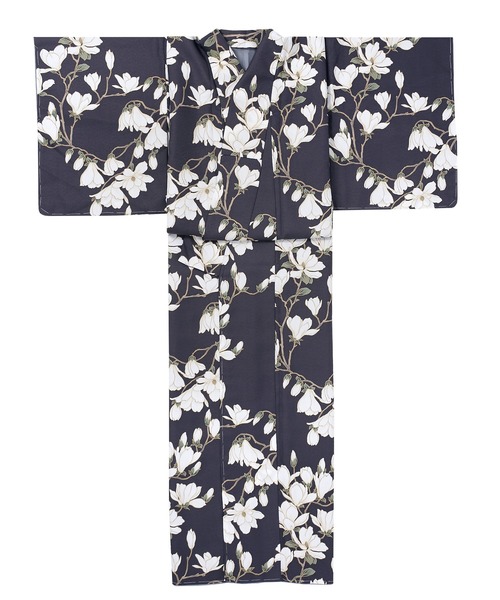 kimonomachi（キモノマチ）の「レディース 洗える着物 単品 袷着物 M/L サイズ　KIMONOMACHI オリジナル　銀木犀 白木蓮 アラベスク南天 牡丹 着物単品　小紋（着物・レディース・ラベンダー/グレイッシュベージュ/ブラック/ブラック系/キナリ/ダークブラウン/チャコールグレー/モーブ系・L/M）」の21枚目の写真