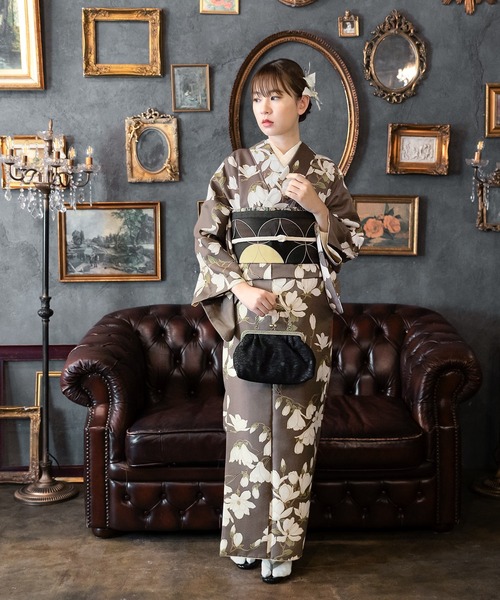 レディース 洗える着物 単品 袷着物 M/L サイズ KIMONOMACHI