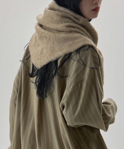 モヘアタッチトライアングルスカーフ（バンダナ/スカーフ）｜etoll