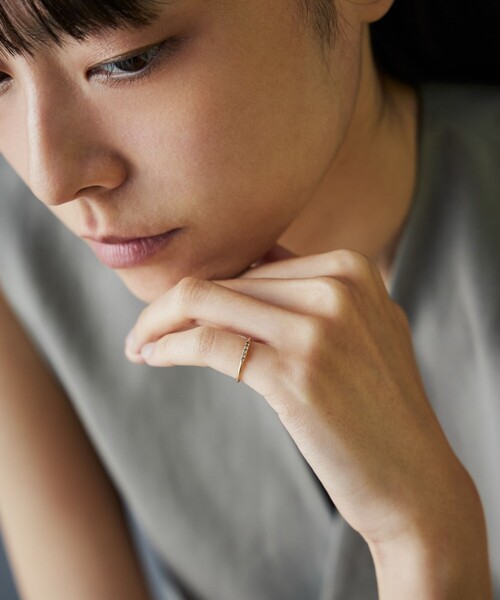 Jouete（ジュエッテ）の「K10YG ピンキーリング ダイヤモンド（リング・レディース・イエローゴールド・5号/1号/3号）」の5枚目の写真