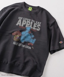 【73】【Fruit of the Loom/フルーツオブザルーム】SESAMI STREETコラボ キャラクターデザイン パフスリーブス ウェットTシャツ