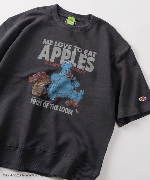 FRUIT OF THE LOOM(フルーツオブザルーム)の「【73】【Fruit of the Loom/フルーツオブザルーム】SESAMI STREETコラボ キャラクターデザイン パフスリーブス ウェットTシャツ(Tシャツ/カットソー・メンズ・ミント/パープル/アイボリー/ブラック・S/M/L)」の3枚目の写真
