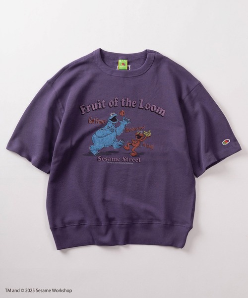 FRUIT OF THE LOOM(フルーツオブザルーム)の「【73】【Fruit of the Loom/フルーツオブザルーム】SESAMI STREETコラボ キャラクターデザイン パフスリーブス ウェットTシャツ(Tシャツ/カットソー・メンズ・ミント/パープル/アイボリー/ブラック・S/M/L)」の5枚目の写真