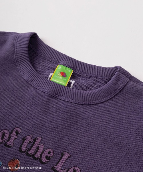 FRUIT OF THE LOOM(フルーツオブザルーム)の「【73】【Fruit of the Loom/フルーツオブザルーム】SESAMI STREETコラボ キャラクターデザイン パフスリーブス ウェットTシャツ(Tシャツ/カットソー・メンズ・ミント/パープル/アイボリー/ブラック・S/M/L)」の7枚目の写真