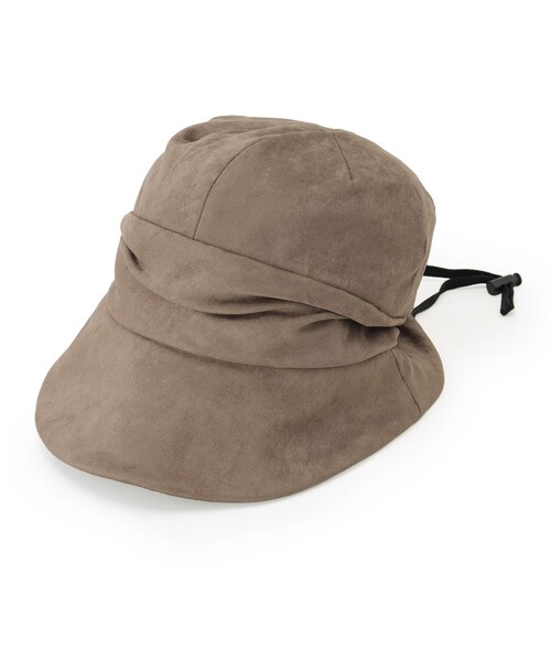 SHOO・LA・RUE(シューラルー)の「スエード調すっぽりキャスケット(キャスケット・レディース・ブラック/ライトベージュ/ブラウン系その他・00)」の2枚目の写真