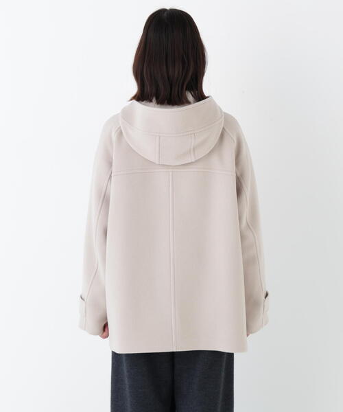 human woman(ヒューマンウーマン)の「◆モッサミドルダッフルコート(ダッフルコート・レディース・ネイビー/ベージュ・MEDIUM)」の16枚目の写真