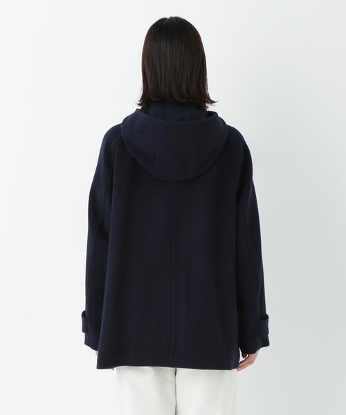 human woman(ヒューマンウーマン)の「◆モッサミドルダッフルコート(ダッフルコート・レディース・ネイビー/ベージュ・MEDIUM)」の3枚目の写真