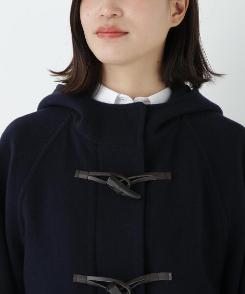 human woman(ヒューマンウーマン)の「◆モッサミドルダッフルコート(ダッフルコート・レディース・ネイビー/ベージュ・MEDIUM)」の4枚目の写真
