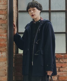 レディースのダッフルコート（ブルー・ネイビー/青色系・ミドル丈